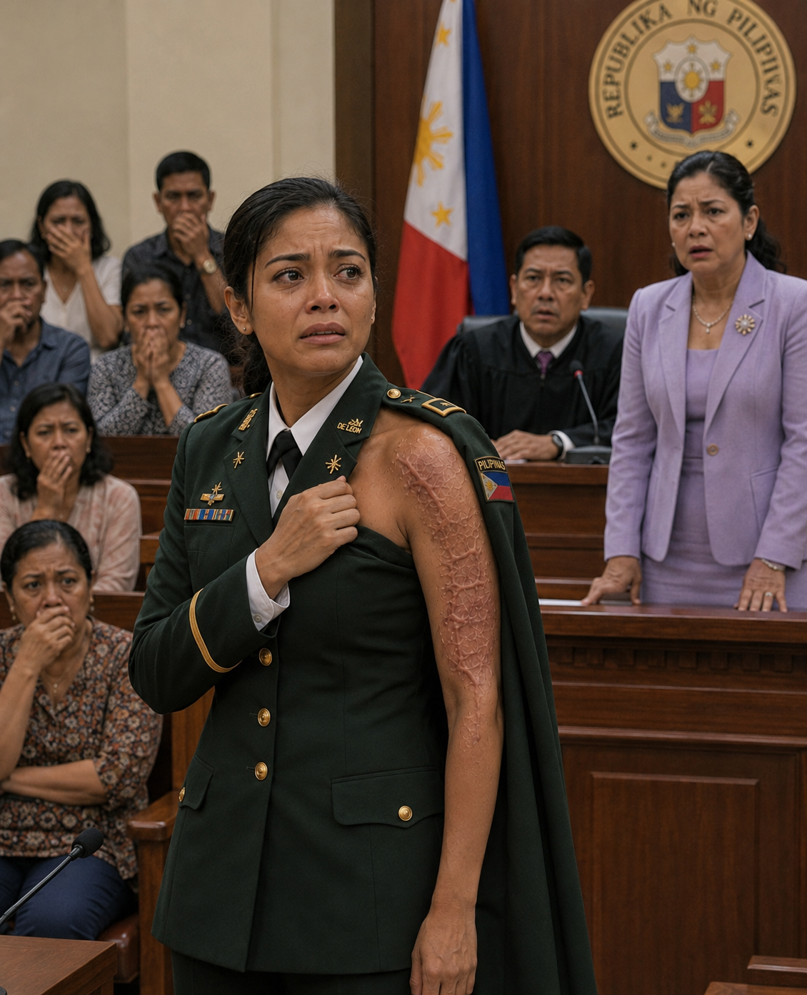Tinawag nila akong sinungaling sa harap ng punong-punong korte, at tiniyak ng sarili kong ina na maniniwala ang lahat dito. Habang nakahawak ang isang kamay sa Bibliya, tiningnan niya ang hukom nang diretso at sinabing, "Hindi siya kailanman naging sundalo. Ginaya niya ang mga peklat, ang mga medalya, lahat ng iyon." Nanlamig ang silid habang ang bawat mukha ay lumingon sa akin nang may pandidiri. Pagkatapos ay bumukas ang mga pinto ng korte, at ang lalaking pumasok ay nagpawala ng ngiti sa aking ina