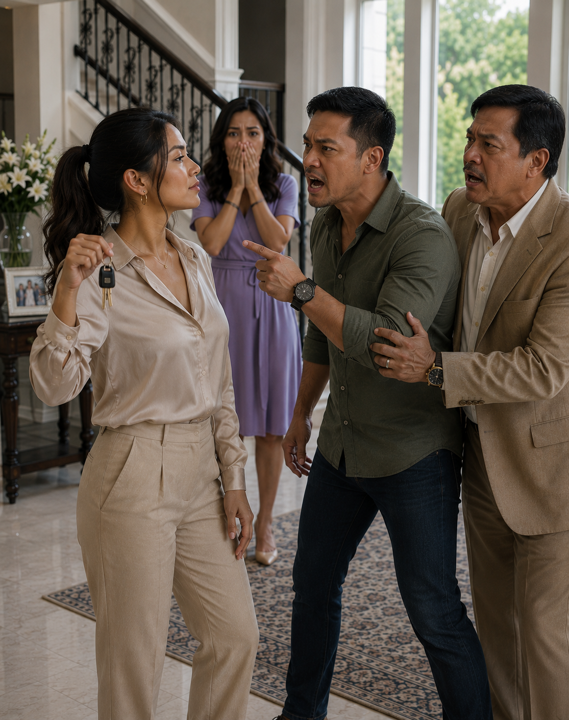 Dumating ang biyenan ko para tingnan ang bahay na binili ng mga magulang ko para sa akin, pero nang simulan ng asawa ko na magbigay ng mga kwarto sa pamilya niya at hingin ang mga susi, isang pangungusap ang nagpamutla sa tatay niya…