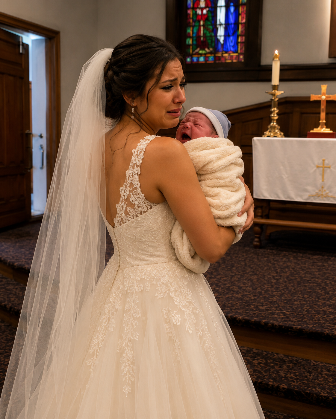 Esperé a mi prometido en el altar durante una hora, pero en lugar de él, entró un mensajero con un bebé.