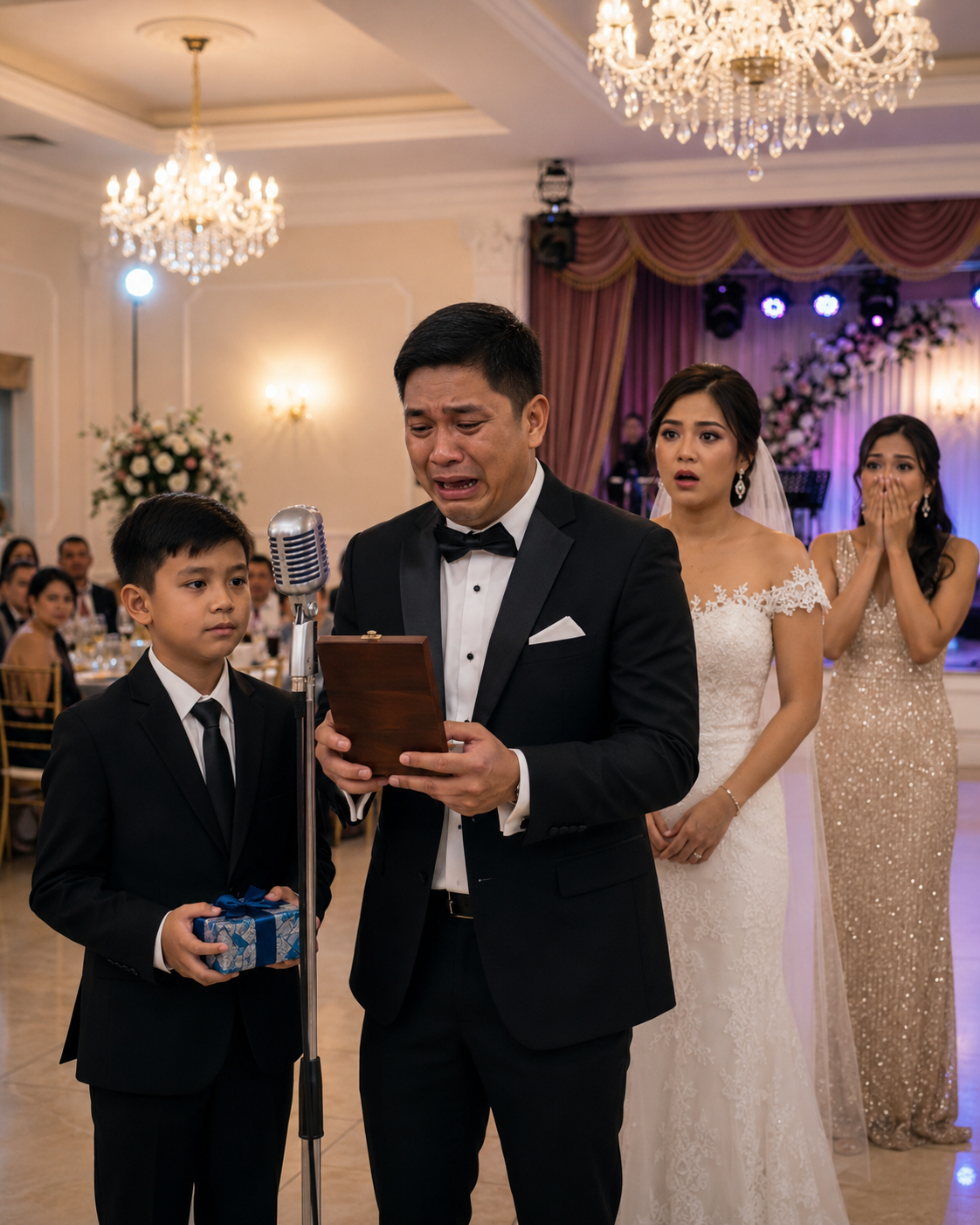 Niloko ako ng dati kong asawa, si Ethan Caldwell, iniwan ako at ang anak namin, at naglakas-loob pa rin na imbitahan kami sa kasal niya. Habang nagsasalita, tumawa siya at sinabi sa isang silid na puno ng mga bisita, "Ang pag-alis sa gulo na iyon ang pinakamahusay na desisyon na nagawa ko." Sumabay sa kanya ang mga tao sa pagtawa.