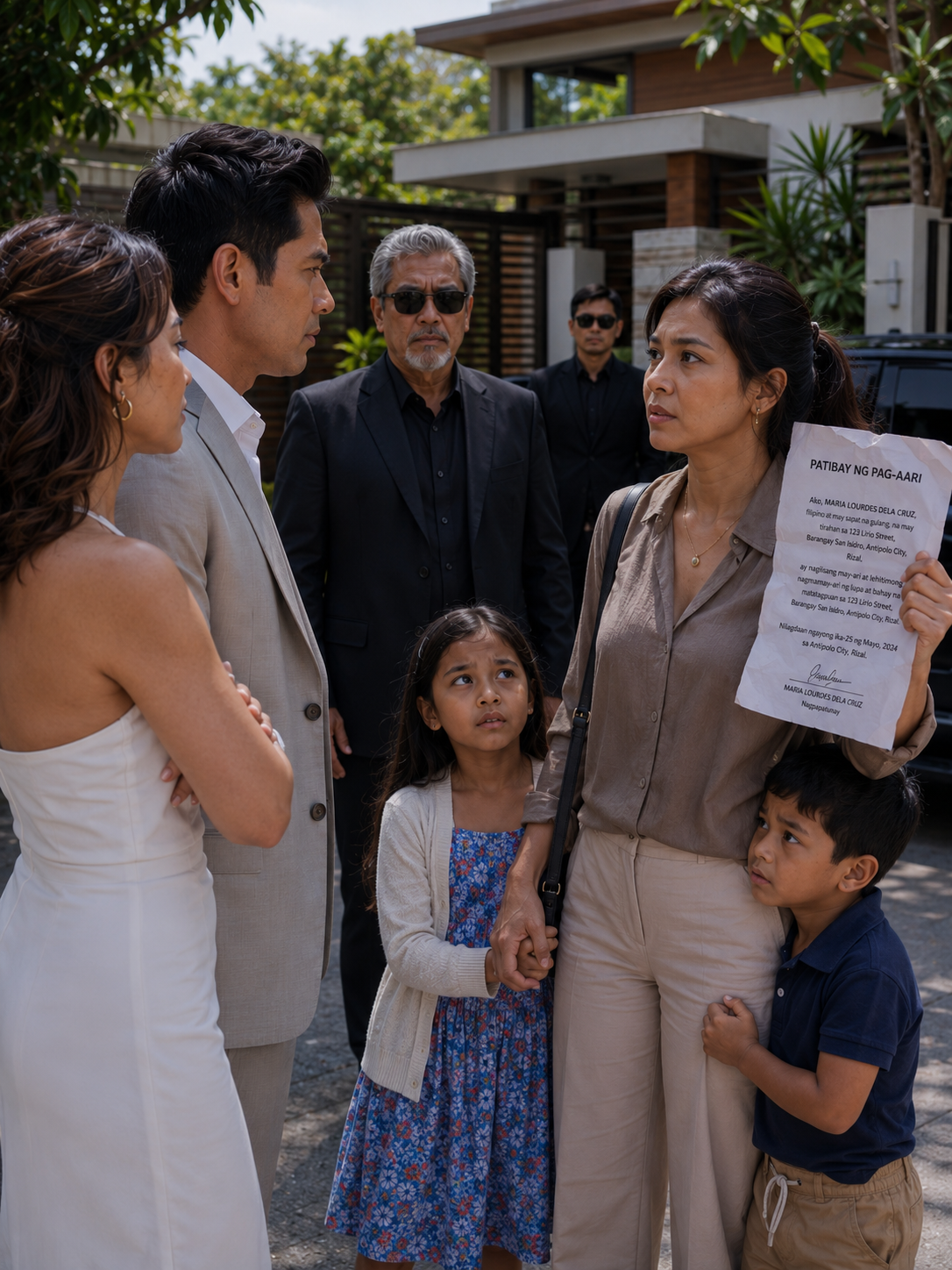 Nagmadali akong umuwi kasama ang dalawa kong anak para sabihin sa aking asawa na nagmana lang siya ng 480 milyong piso na kayamanan at isang skyscraper sa Mexico City… pero naabutan ko siyang naghihintay sa akin kasama ang kanyang kabit at ilang papeles ng diborsyo. Ngumiti siya nang may paghamak: “Mag-impake ka na ng mga gamit mo. Walang lugar sa bahay na ito para sa isang babaeng may bantay.” Ngumiti ako, kumuha ng dokumento sa aking pitaka, at sumagot: “Sa totoo lang… ang bahay na ito ay kay…”