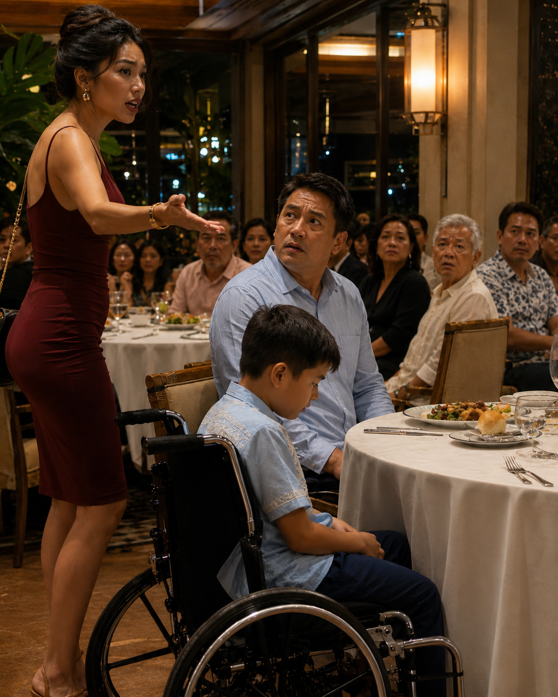 Isang Babae ang Humingi ng Ilipat Namin ang Wheelchair ng Anak Ko Mula sa Dining Room Dahil 'Sinisira Nito ang Pagkain ng Lahat' – Hindi Niya Inaasahan ang Susunod na Gagawin ng Nanay na Ito
