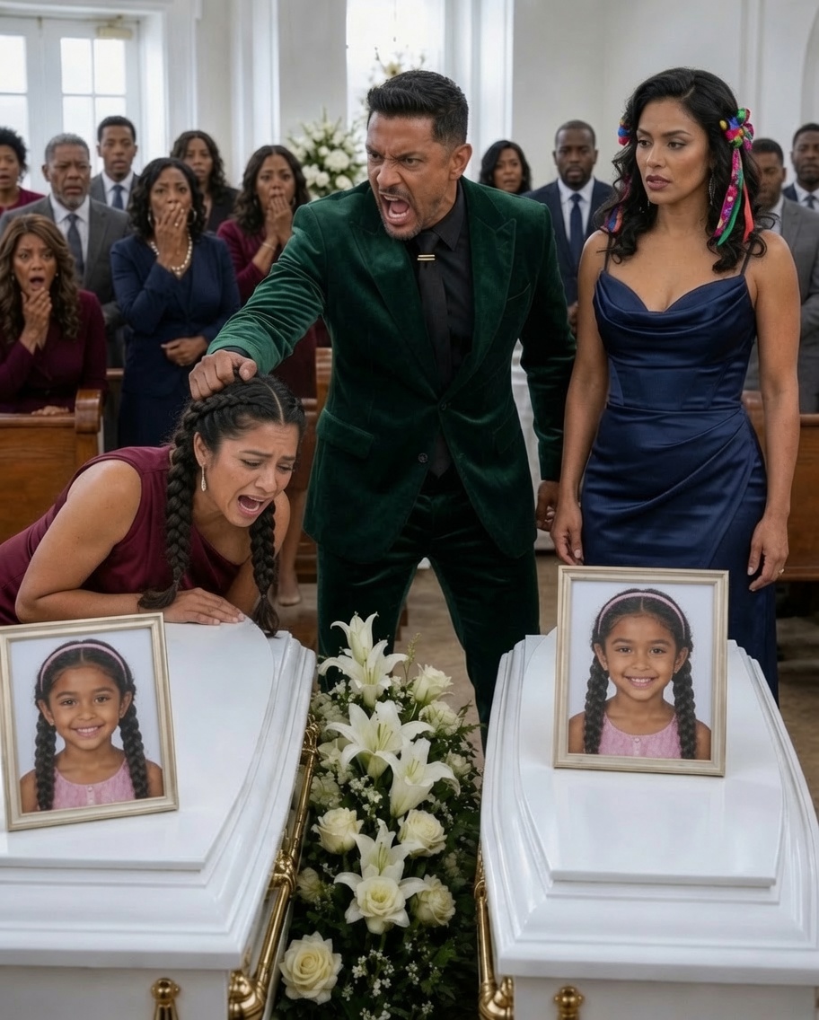 En el funeral de mis gemelos, con sus pequeños ataúdes frente a mí, mi esposo llegó junto a su amante y siseó: «Dios se los llevó porque sabía qué clase de madre eras». Cuando le rogué: «Por favor, cállate hoy», me abofeteó, me golpeó la cabeza contra un ataúd y susurró: «Habla de nuevo y te unirás a ellos». Entonces entraron los detectives con imágenes de tráfico que demostraban que habían simulado el accidente para cobrar el seguro, y los arrestaron junto a las tumbas de nuestros hijos.