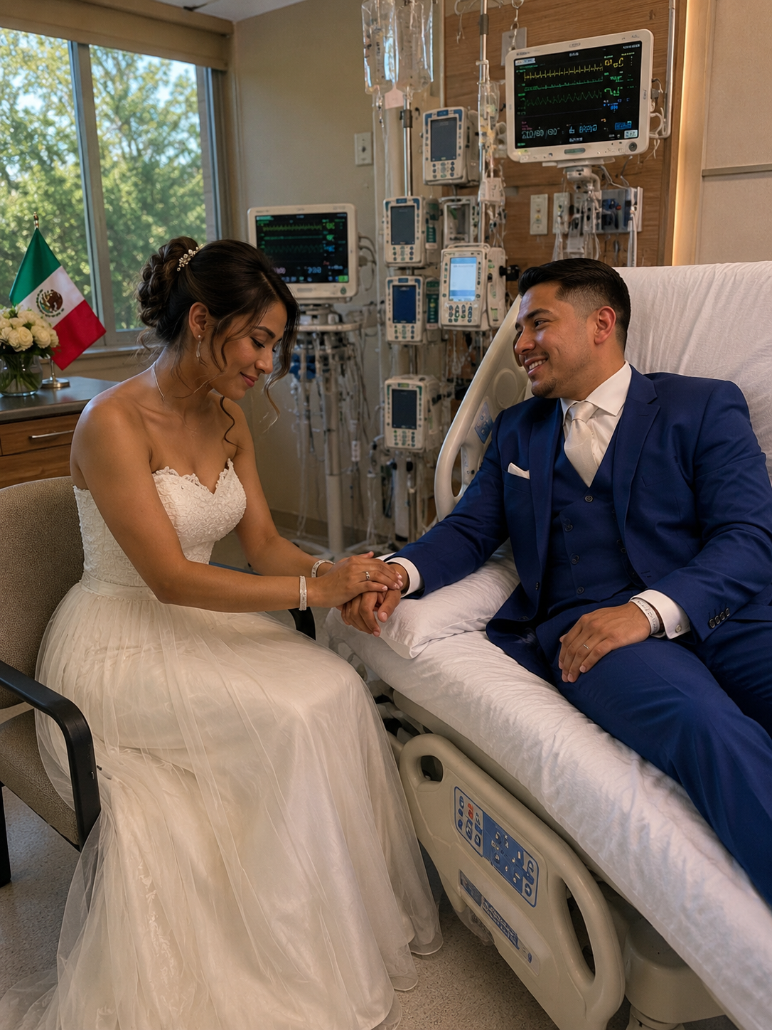 Me casé con mi amor de la infancia en su habitación del hospital después de que los médicos dijeran que solo le quedaban unos meses de vida. Justo después de dar el "sí, quiero", una enfermera susurró: "Te miente... mira debajo de su colchón".