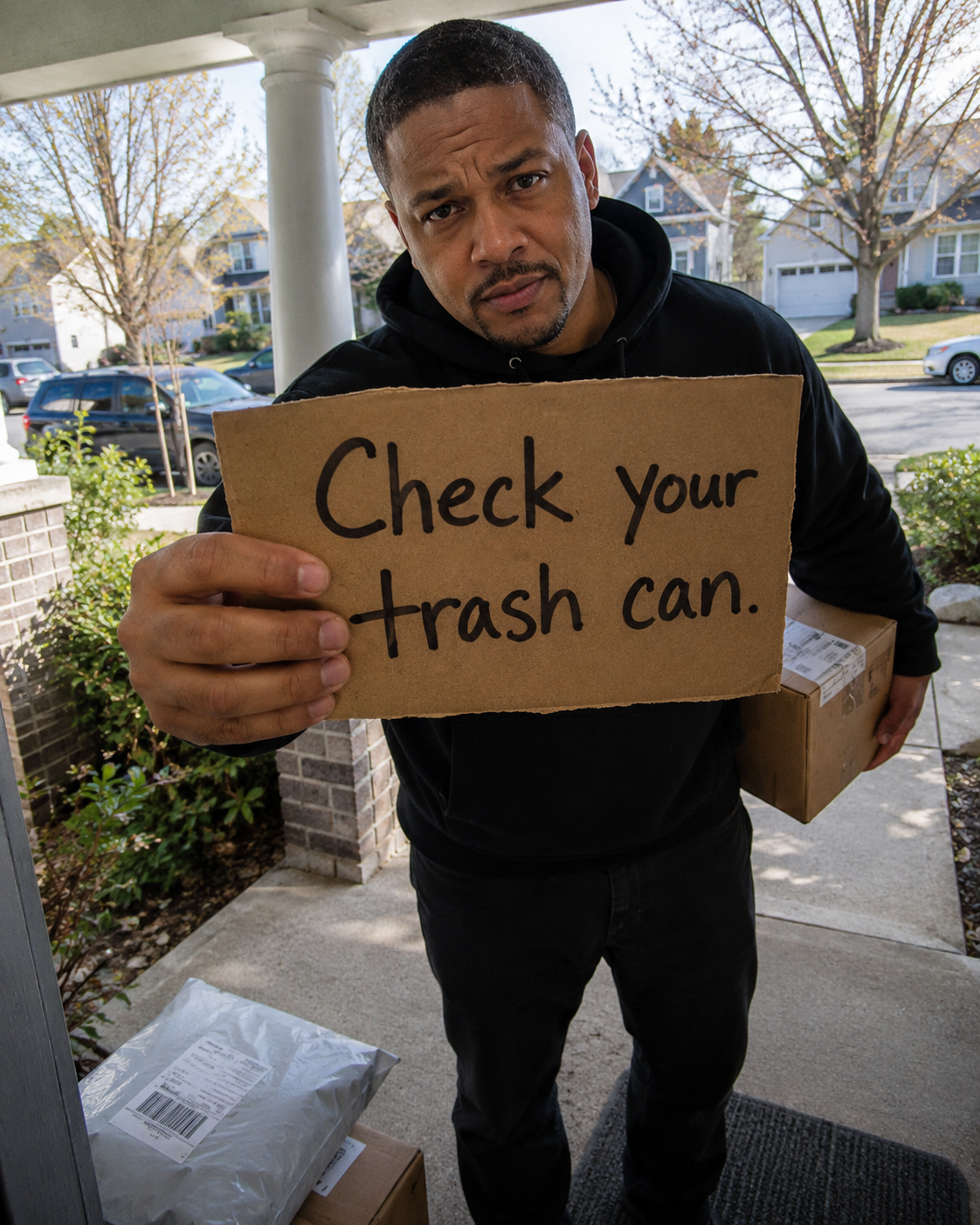 A DELIVERY DRIVER LEFT FOUR WORDS ON MY DOORBELL CAMERA—WHEN I CHECKED THE TRASH, I FIRED OUR BABYSITTER AND RUSHED MY BABY TO THE ER
