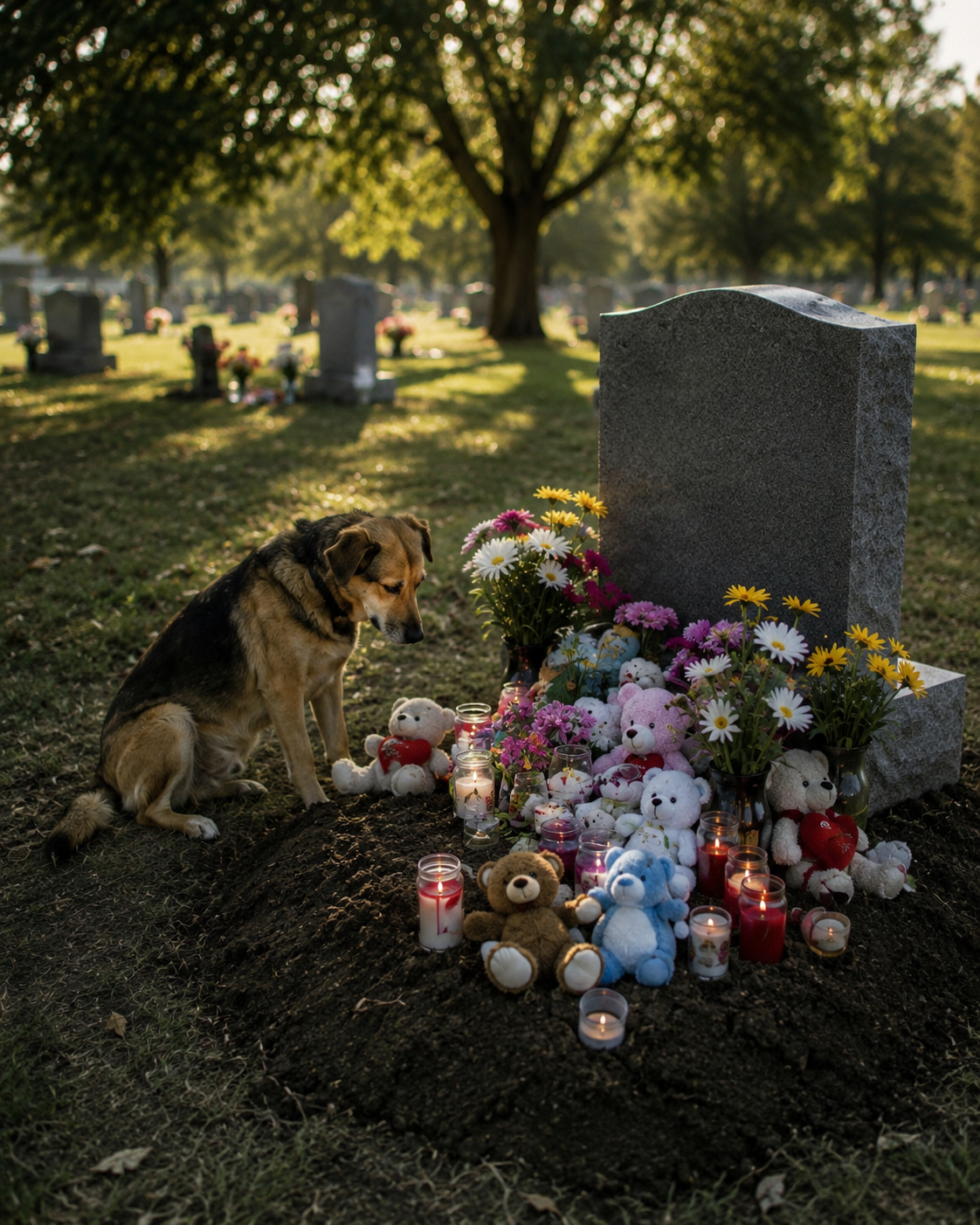 A STRANGE DOG SAT BESIDE MY LATE SON’S GRAVE FOR ALMOST A YEAR—THEN HE SHOWED UP AT MY HOUSE CARRYING THE TOY I THOUGHT WAS LOST FOREVER