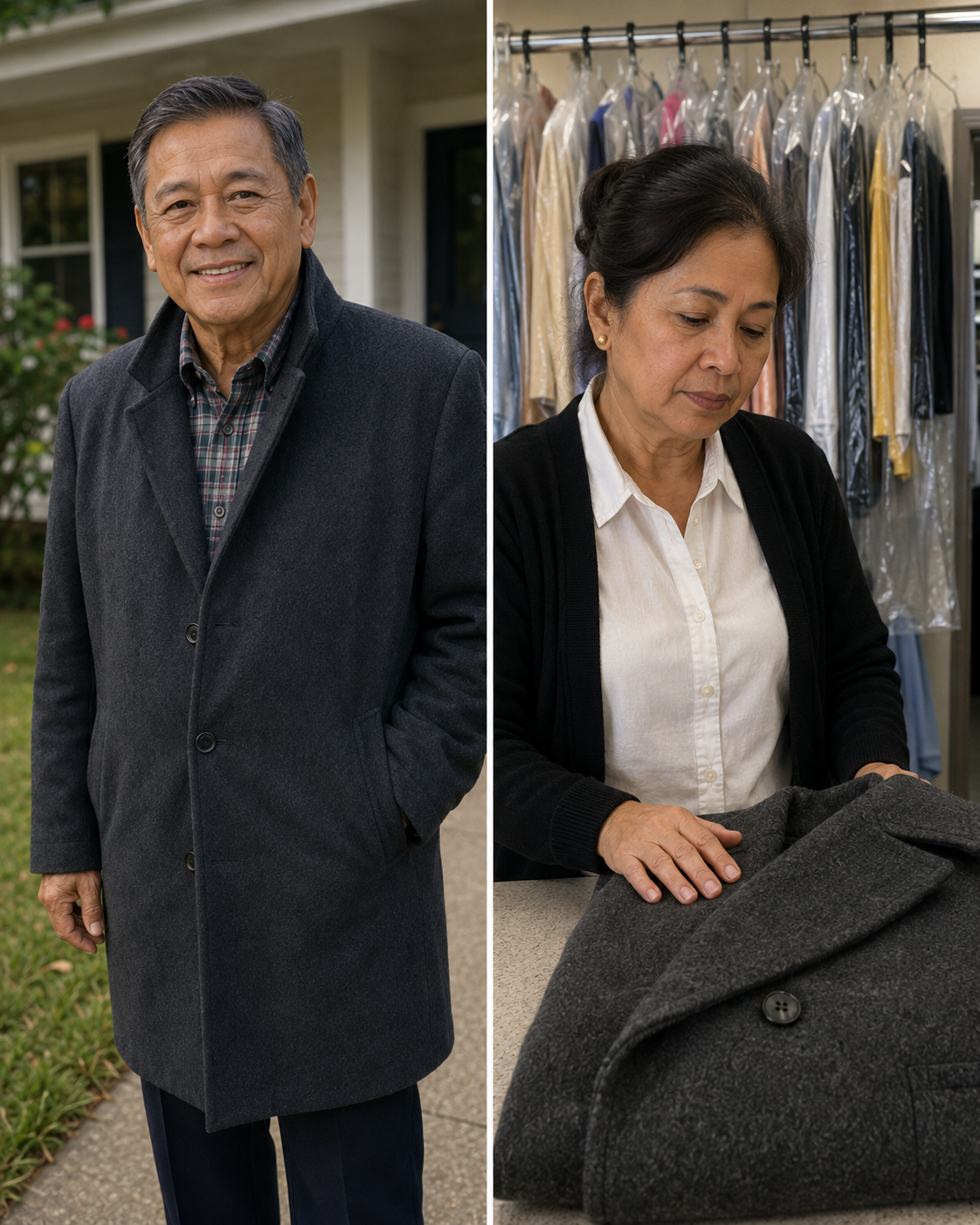 Dinala Ko ang Lumang Coat ng Tatay Ko sa Dry Cleaner – May Sinabi ang Babae sa Likod ng Counter na Nag-iwan sa Akin ng Isang Bagay na Hindi Ako Makapagsalita