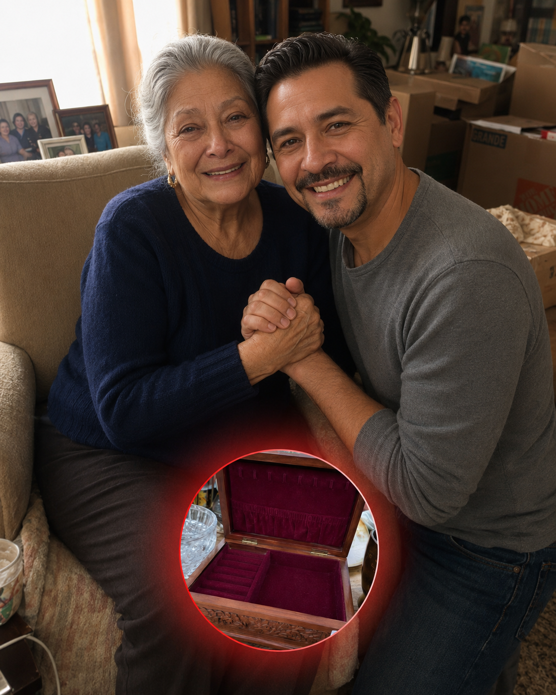 Compré un joyero antiguo por cinco dólares en una venta de garaje: lo que encontré dentro dejó a mi marido pálido.