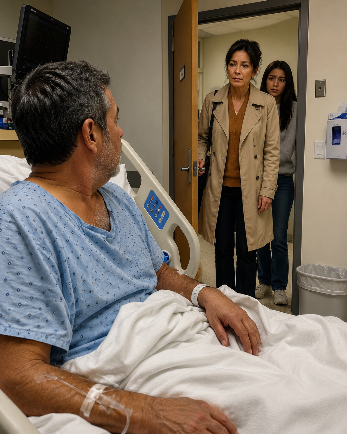 Le doné un riñón a mi esposo de 22 años; tres semanas después, una desconocida entró en su habitación del hospital y dijo: «Mereces saber quién es él realmente».