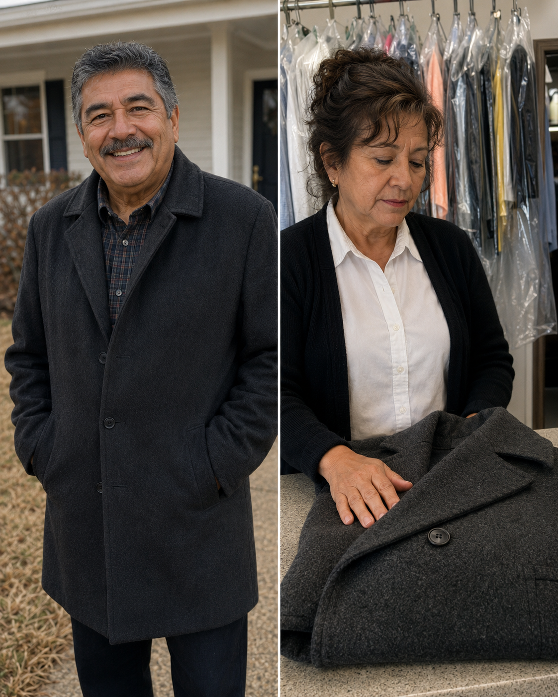 Llevé el viejo abrigo de mi padre a la tintorería; la mujer que me atendió dijo algo que me dejó sin palabras.