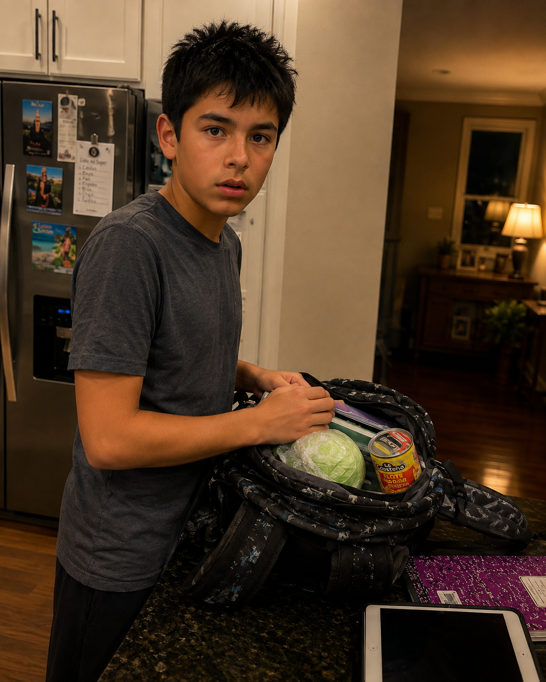 La mochila escolar de mi hijo llegaba a casa llena de comida; cuando lo seguí después de clase, me derrumbé