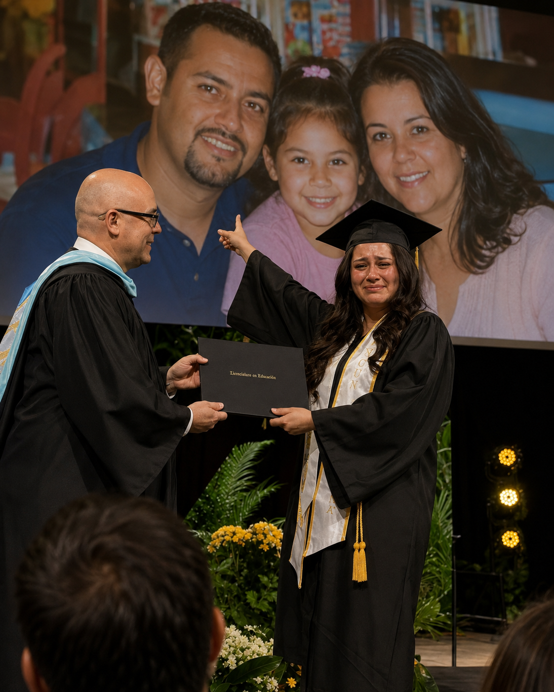 Pensé que estaría sola en la graduación tras la muerte de mis padres; entonces, alguien me cubrió los ojos