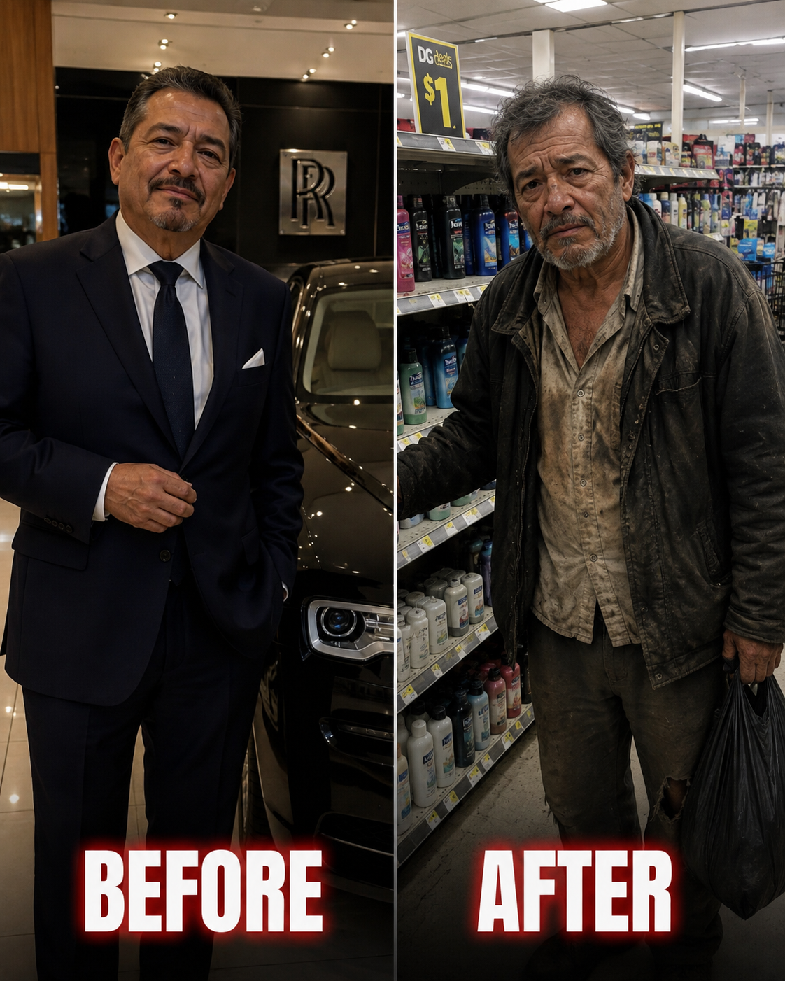 Fingí ser indigente y entré en un supermercado para encontrar a mi heredero: lo que sucedió allí casi me hizo caer de rodillas.