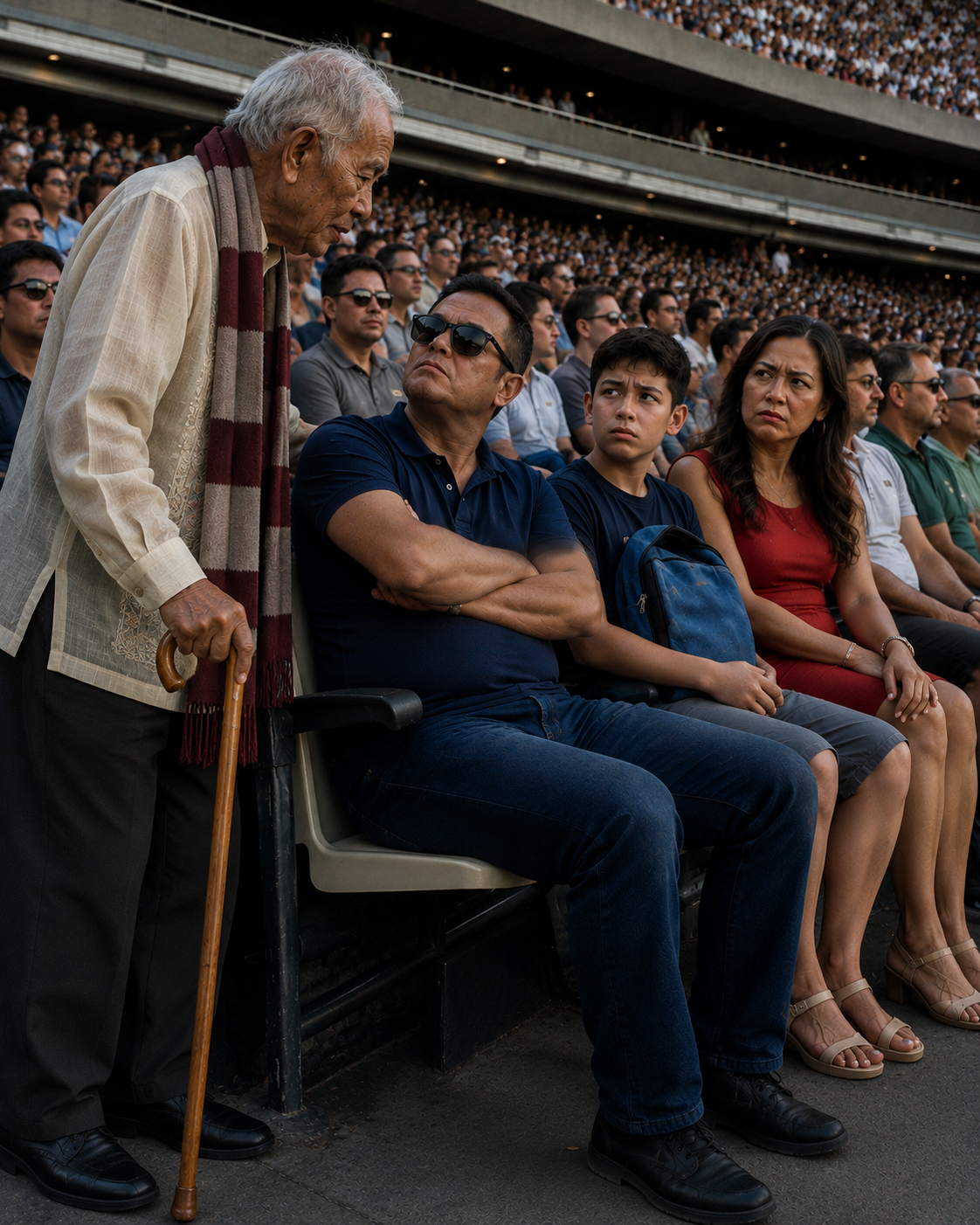 Isang Lalaking May Karapatan ang Kumuha ng Upuan ng Aking 92-Taong-gulang na Lolo sa Isang Laban sa Football Dahil 'Hindi Niya Ito Maaalala' – Limang Minuto ang Lumipas, Tinamaan Siya ng Matindi ng Karma