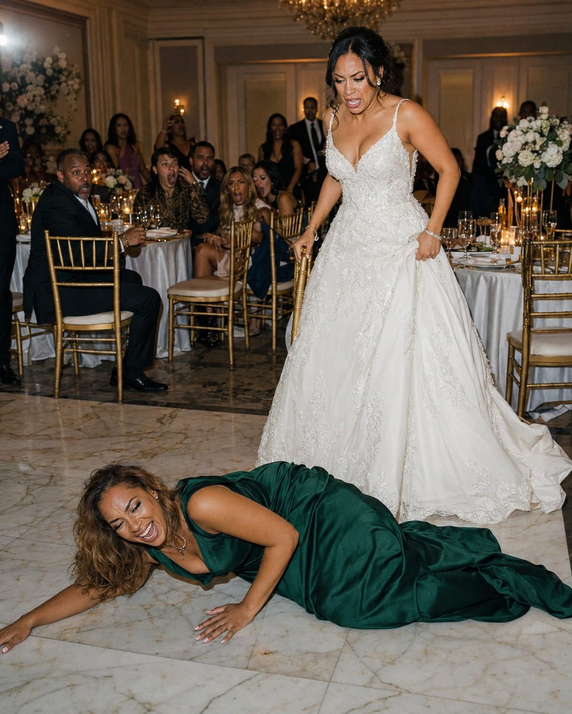 MY SISTER PULLED THE CHAIR AWAY AT HER WEDDING TO HUMILIATE ME—SHE NEVER EXPECTED THE CAMERAS TO RECORD EVERYTHING
