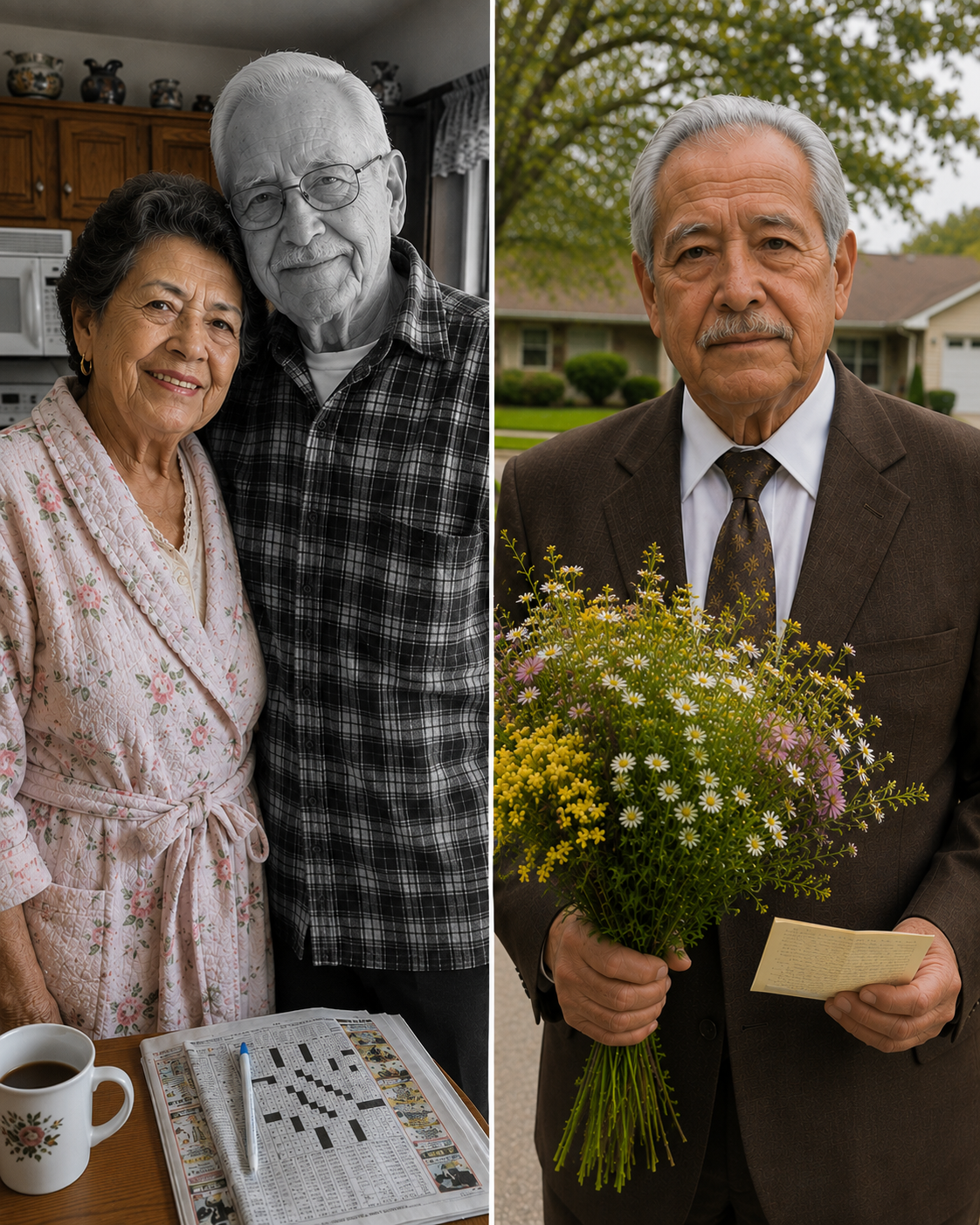 Tres meses después de la muerte de mi abuelo, un desconocido con traje marrón llamó a la puerta de mi abuela de 82 años con una carta que la hizo llorar.