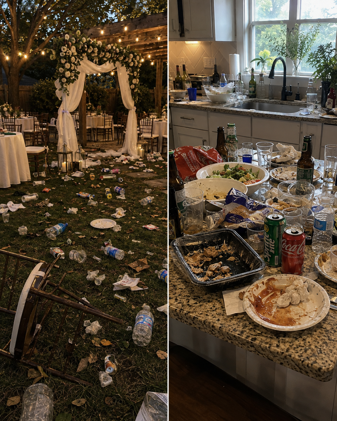 My SIL held her wedding at my late grandma's lake house, but she DESTROYED the garden and turned the yard INTO A DUMP — so I gave her a wedding gift she'd never forget.  My husband's sister, Kelsey, had always been unbelievably entitled. I stayed out of it because it wasn't my place.  But recently, she crossed every line.  Kelsey was getting ready for her wedding, but two days before the ceremony, she came to me and said:  "The restaurant where my wedding was supposed to be got FLOODED. It's wedding season, so there aren't ANY restaurants available for the date. I desperately need to use your lake house. That's where the wedding will be!"  The lake house had belonged to my late grandmother before she left it to me.  It's where Grandma planted flowers, hand-sewed the throw pillows for the couch, and made pancakes for me in that kitchen. I take care of the house and do everything I can to keep it exactly the way she left it.  So I was against it. But my husband begged me to help Kelsey out.  So I agreed.  I was supposed to attend the wedding, but on the day of the celebration, my aunt was rushed to the hospital, so I had to miss the entire event.  The next day, I drove out to the lake house, and I was horrified.  The flowers from my grandmother's garden had been ripped out and woven into a DECORATIVE WEDDING ARCH.  Trash was scattered all over the backyard and throughout the house.  Plastic cups, snack wrappers, and champagne bottles were lying everywhere. The lawn was completely destroyed, as if heavy tables had been dragged across it and hundreds of people had danced on it all night.  I called Kelsey, demanded to know what had happened, and told her she needed to restore EVERYTHING exactly the way it had been.  She burst out laughing and said:  "It was MY WEDDING, so I did whatever I wanted. I don't care what you think. Instead of calling me, you should've already started cleaning up."  I'd had enough. I knew EXACTLY how to teach Kelsey a lesson.  I sent her a VERY SPECIAL box as my wedding gift.  That evening, she called me screaming:  "YOU CAN'T DO THIS TO ME! NO!"