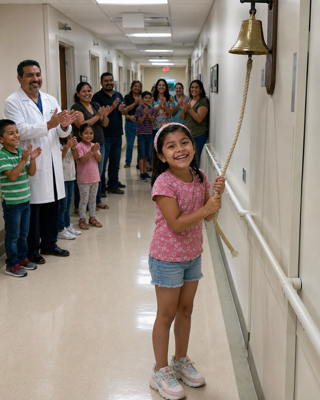 Mi hija por fin tocó la campana tras terminar la quimioterapia; pero, mientras salíamos del hospital, su médico corrió tras nosotras y dijo: «¡Esperen! Hay algo que debían saber. Ya no podía mantenerlo en privado».