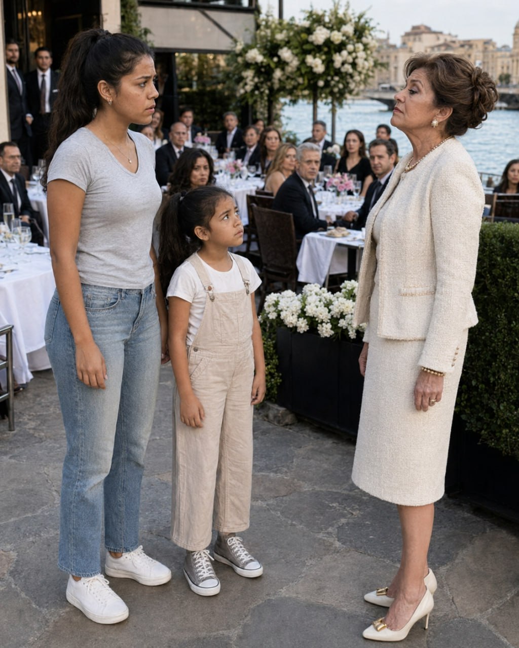 Mi suegra mintió sobre su «barbacoa informal» para que mi hija y yo apareciéramos con ropa vieja, pero su sonrisa burlona se desvaneció en cuanto mi hija le entregó un regalo.