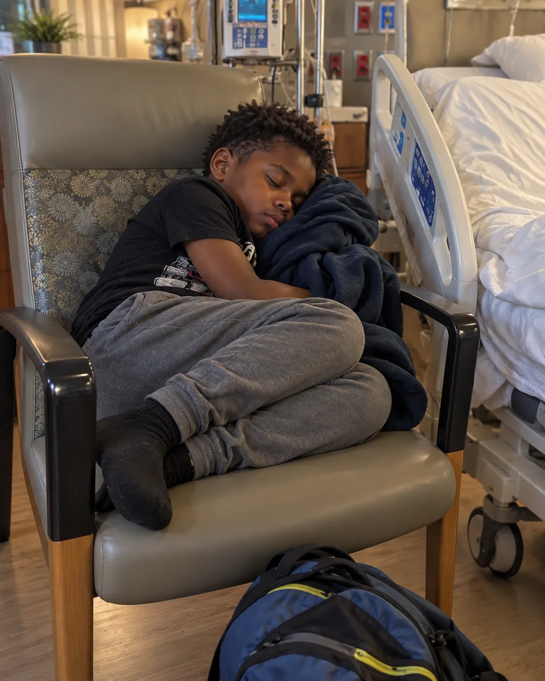 I Woke up from a Coma and Found My 8-Year-Old Granddaughter Sleeping on the Floor Beside My Hospital Bed – She Hugged Me and Whispered, "Grandpa, Next Time Uncle Comes, Pretend You're Still Asleep. Then You'll Know Why I Never Left"
