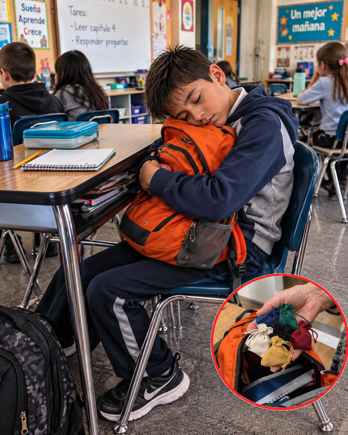 LA MAESTRA DE MI NIETO ME PIDIÓ QUE FUERA A LA ESCUELA SIN DECIRLE — LLEGABA TARDE, SE DORMÍA EN CLASE Y NO SOLTABA SU MOCHILA, PERO CUANDO LA ABRÍ, ME QUEDÉ PÁLIDA