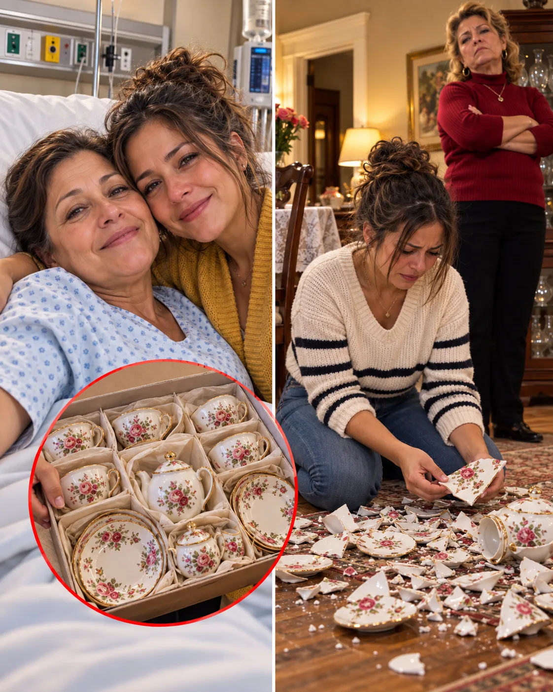 MI SUEGRA «ACCIDENTALMENTE» DESTROZÓ EL JUEGO DE TÉ QUE ME HABÍA REGALADO MI MADRE ANTES DE MORIR — ESA NOCHE LLEGUÉ A SU CASA CON UNA CAJA Y, AL VER LO QUE HABÍA DENTRO, SUSURRÓ: «NO TE ATREVERÍAS»