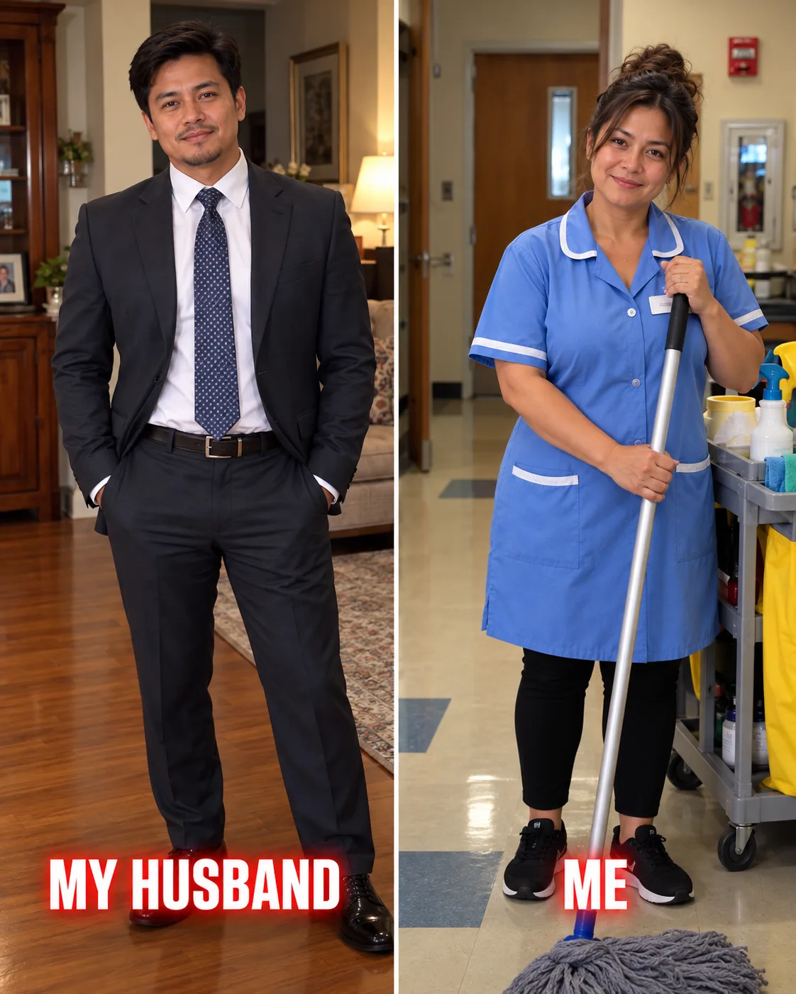 MINALIIT NG ASAWA KO ANG PART-TIME CLEANING JOB KO SA HARAP NG MGA KATRABAHO NIYA—MAYA-MAYA, BOSS NIYA ANG KUMATOK SA PINTO