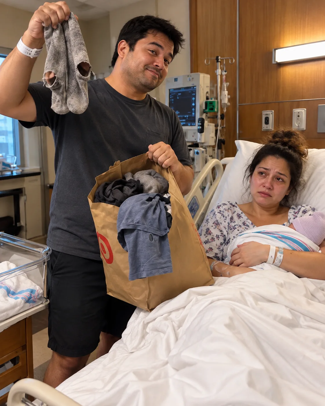 WALA PANG 24 HOURS AFTER KONG MANGANAK NANG DALHAN AKO NG HUSBAND KO NG BAG NA PUNO NG BUTAS-BUTAS NA MEDYAS AT SABIHIN: “NAKAHIGA KA LANG NAMAN DITO AT WALANG GINAGAWA. TAHIIN MO ’TO.” THEN PUMASOK ANG MOTHER-IN-LAW KO, NAKITA ANG LAHAT, AT MAY INILABAS NA ISANG BAGAY SA HANDBAG NIYA. BIGLANG NAMUTLA ANG HUSBAND KO.