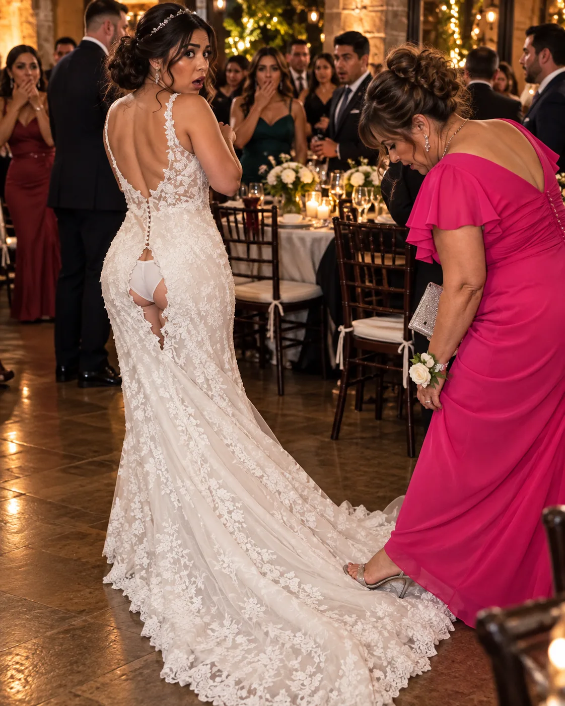 SINADYA NG MIL KO NA PUNITIN ANG WEDDING DRESS KO SA HARAP NG MGA BISITA—ISANG LITRATO LANG, NAMUTLA SIYA SA GINAWA NG ANAK NIYA