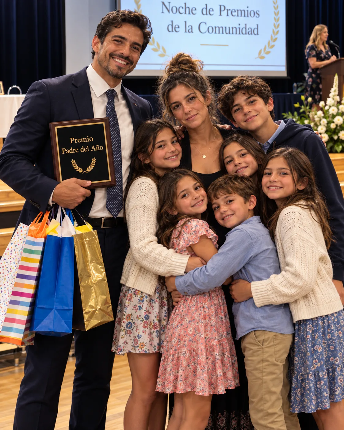 MI ESPOSO GANÓ EL PREMIO AL «PADRE DEL AÑO» POR CRIAR A NUESTROS SEIS HIJOS MIENTRAS YO ESTABA SOLA EN UN RINCÓN — ENTONCES NUESTRA HIJA MENOR TOMÓ EL MICRÓFONO