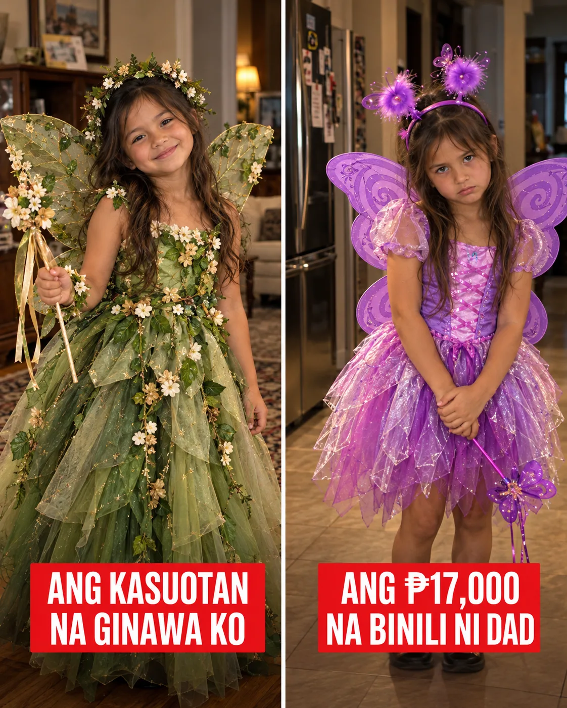 BUMILI ANG DIL KO NG $300 DESIGNER HALLOWEEN COSTUME PARA SA GRANDDAUGHTER KO AT PINAGTAWANAN ANG HANDMADE FAIRY DRESS KO. THAT NIGHT, BINUKSAN NI LILY ANG OLD TRUNK NG NANAY KO—AT MAY NAKITA SIYANG HALOS KAPAREHONG COSTUME NA MAY TAG: “LILY — AGE 8.” ANG PROBLEMA? TWO YEARS NANG PATAY ANG NANAY KO BAGO PA IPANGANAK SI LILY.