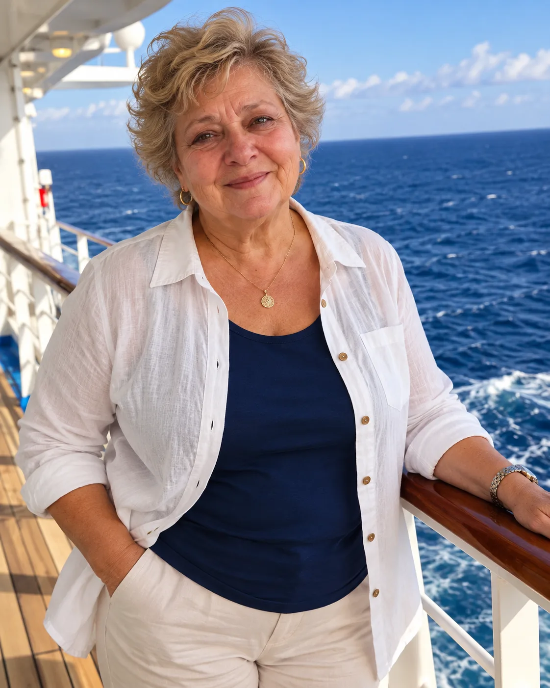 DESPUÉS DE QUE MI ESPOSO MURIÓ, REUNÍ EL VALOR PARA SUBIR AL CRUCERO QUE ÉL HABÍA CAPITANEADO DURANTE AÑOS. EN EL DÍA QUE HABRÍA SIDO NUESTRO 50.º ANIVERSARIO, UN OFICIAL LLAMÓ A MI CABINA Y DIJO: «SU ESPOSO DEJÓ ALGO PARA USTED».