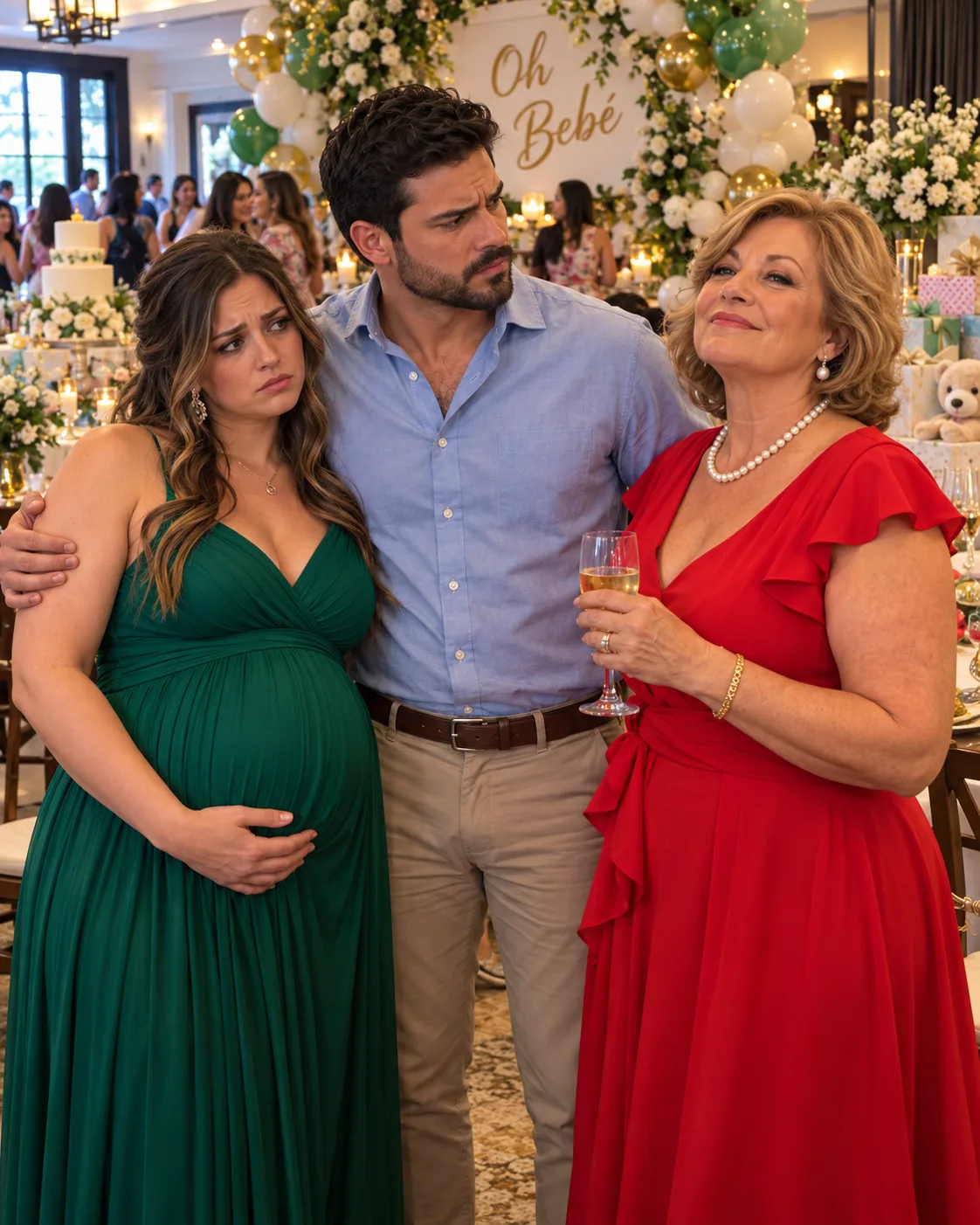 MI SUEGRA IGNORÓ TODO LO QUE LE PEDÍ PARA MI BABY SHOWER Y ANUNCIÓ EL NOMBRE DE MI BEBÉ SIN PERMISO. PERO CUANDO MI ESPOSO SE LEVANTÓ EN SILENCIO, HIZO ALGO QUE DEJÓ A TODOS SIN PALABRAS.