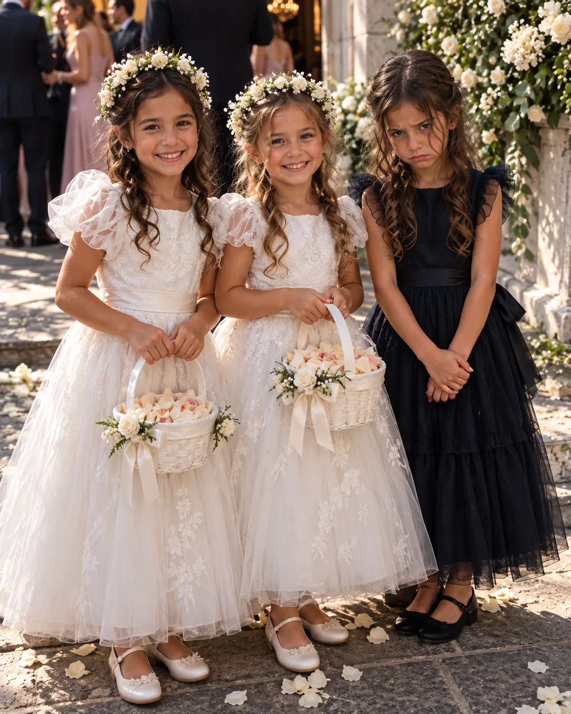 MI CUÑADA SE NEGÓ A DEJAR QUE NUESTRA HIJA FUERA DAMITA DE FLORES — EN LA BODA DESCUBRÍ QUE ERA LA ÚNICA NIÑA DE LA FAMILIA QUE HABÍAN DEJADO FUERA