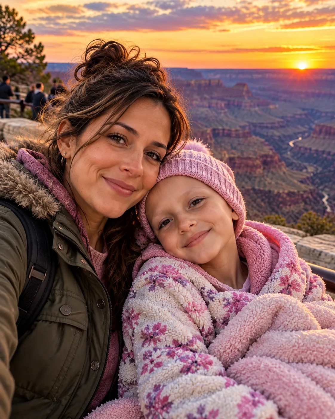 EL ÚLTIMO DESEO DE MI HIJA ERA VER EL AMANECER EN EL GRAN CAÑÓN — MINUTOS ANTES DE SALIR EL SOL, UN GUARDAPARQUES SE ACERCÓ Y DIJO: «SU MÉDICO DIJO QUE TENÍA QUE ENCONTRARLAS ANTES DEL AMANECER»
