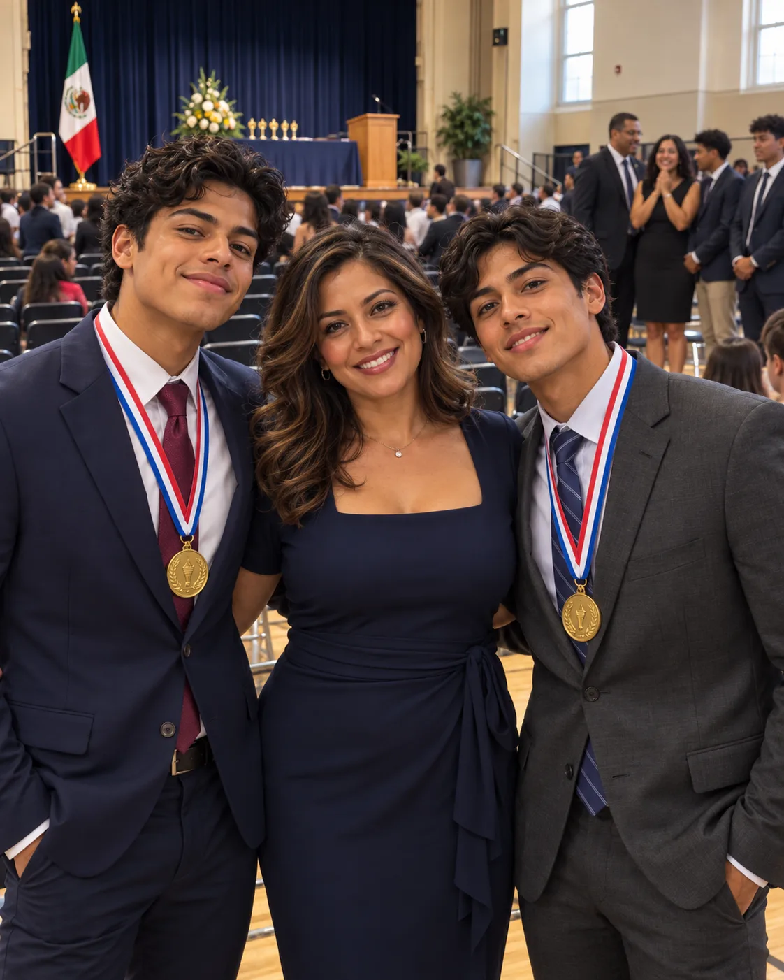 TRECE AÑOS DESPUÉS DE NUESTRO DIVORCIO, MI EXMARIDO ME ENCONTRÓ EN UNA COMPETENCIA ACADÉMICA Y GRITÓ: «¿CÓMO TE ATREVES A VENIR?» — ENTONCES NUESTROS GEMELOS SUBIERON POR SUS MEDALLAS DE ORO
