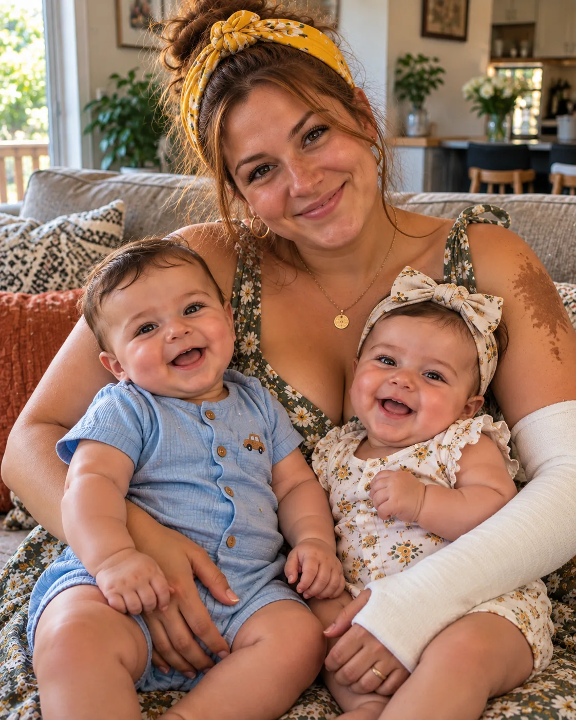 ME ROMPÍ EL BRAZO Y LE PEDÍ A MI ESPOSO QUE ME AYUDARA CON NUESTROS GEMELOS DE CINCO MESES — ÉL DIJO: «LAS MAMÁS NO TIENEN DÍAS LIBRES», ASÍ QUE ME ASEGURÉ DE QUE APRENDIERA LA LECCIÓN
