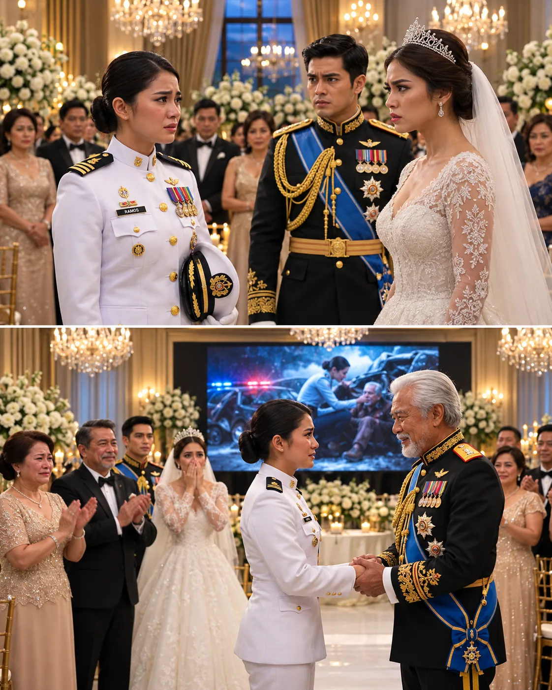 Sinabihan Ako ng Kapatid Kong Nakakahiya ang Navy Uniform Ko Kaya Hindi Niya Ako Inimbitahan sa Royal Wedding—Pero Nang Dumating ang Anim na Itim na SUV, Ang Hari Mismo ang Nagpahanap sa Akin sa Harap ng Lahat