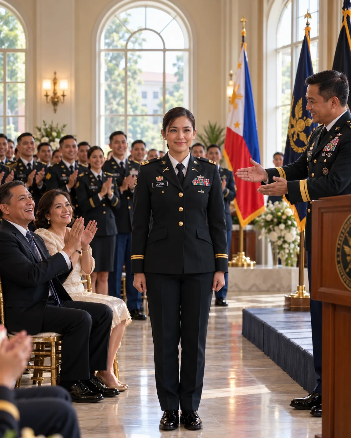 “ANO’NG GINAGAWA NIYA RITO?” BULONG NG TATAY KO NANG MAKITA AKO SA RETIREMENT CEREMONY NIYA. ILANG SEGUNDO PAGKATAPOS, TUMAYO ANG BUONG SILID SA PALAKPAKAN—AT SINABI NG COMMANDER: “BRIGADIER GENERAL SABLE ROWAN VALE. OUR HIGHEST HONOR.” BIGLANG NAWALA ANG LAHAT NG YABANG SA MUKHA NG TATAY KO.