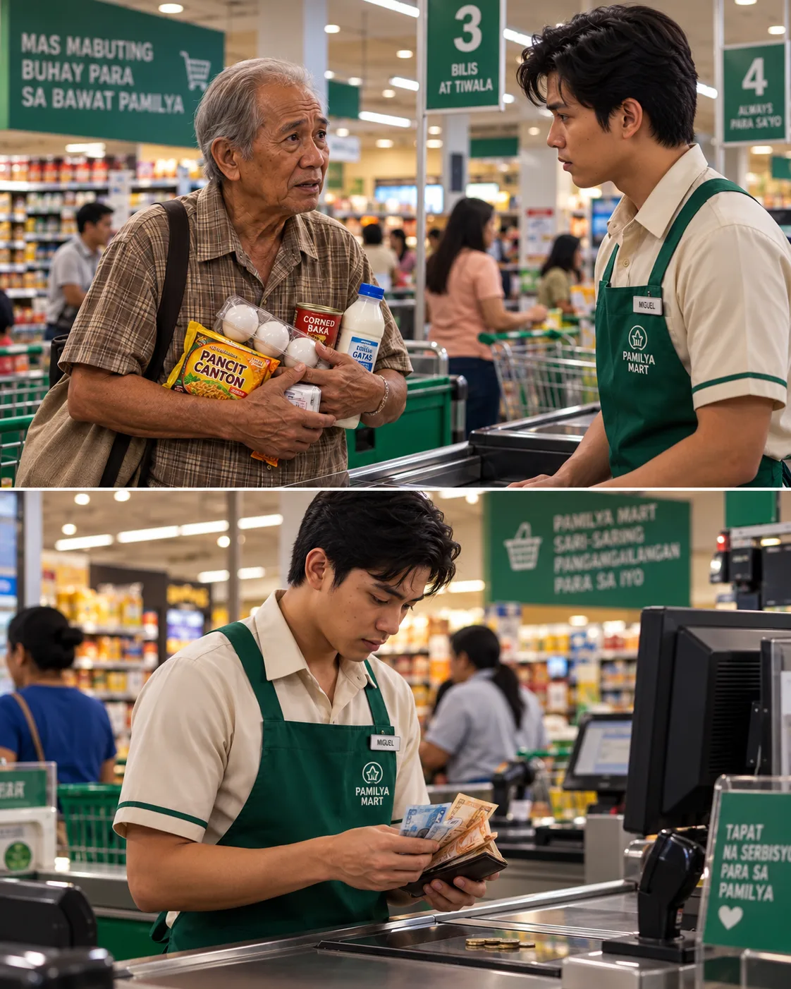 NAGPANGGAP AKONG ORDINARYONG CUSTOMER SA SARILI KONG SUPERMARKET; NANG KULANGIN ANG PERA KO, BINAYARAN ITO NG BATANG CASHIER MULA SA SARILI NIYANG IPON NANG HINDI NALALAMANG AKO ANG MAY-ARI.