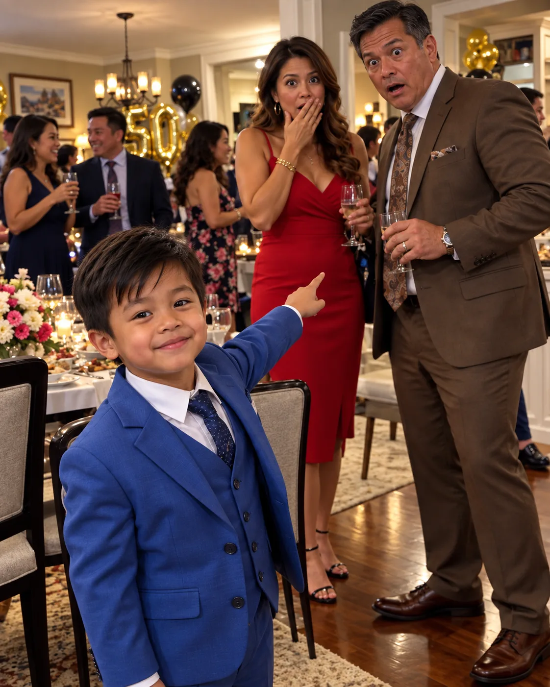 SA BIRTHDAY NG ASAWA KO, ITINURO NG 5-YEAR-OLD NAMING ANAK ANG BOSS NIYA—“DADDY, SIYA ’YONG LALAKING MAY MGA CATERPILLAR”