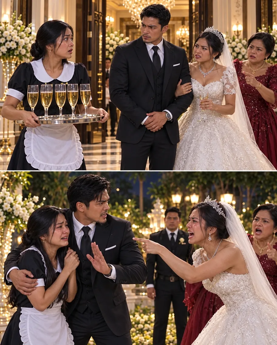PINILIT AKONG MAGING KATULONG SA ISANG MANSYON BAGO ANG GRANDIOSONG KASAL—PERO HALOS MABITAWAN KO ANG TRAY NANG MAKITA KO ANG BILYONARYONG GROOM: SIYA ANG LALAKING NAKASAMA KO ISANG BUWAN NA ANG NAKALIPAS, AT ANG GINAWA NIYA NANG MAKILALA NIYA AKO AY TULUYANG NAGBAGO NG AKING BUHAY
