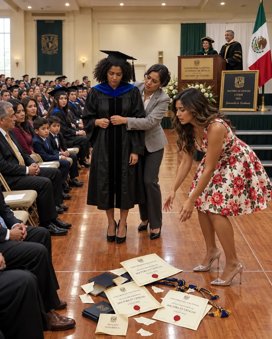 MI HERMANA ROMPIÓ MI OFERTA DE TRABAJO DE 120,000 DÓLARES DURANTE MI GRADUACIÓN. MI MADRE ME SUJETÓ MIENTRAS ELLA SE REÍA: «¡FELICIDADES, CLAIRE! ¡AHORA LAS DOS ESTAMOS DESEMPLEADAS!». PERO ENTONCES EL DIRECTOR GENERAL SUBIÓ AL ESCENARIO Y ANUNCIÓ MI VERDADERO CONTRATO.