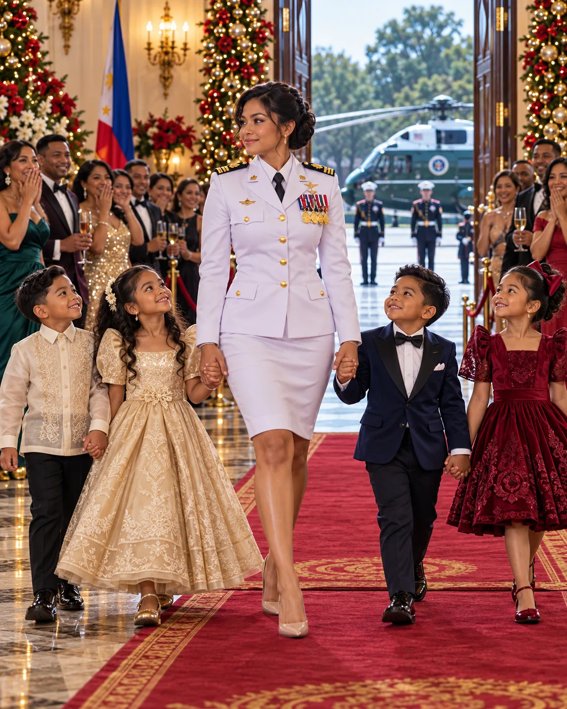 INIMBITAHAN NG EX-HUSBAND KO ANG EX-WIFE NA AKALA NIYA AY CHILDLESS, MISERABLE, AT NAGSISISI PA RIN SA FAMILY CHRISTMAS NILA SA ISANG MILITARY ESTATE. HINDI NIYA INASAHAN NA DARATING AKO SAKAY NG GOVERNMENT TACTICAL HELICOPTER… KASAMA ANG APAT NA 8-YEAR-OLD NA HALOS KOPYA NG MUKHA NIYA.