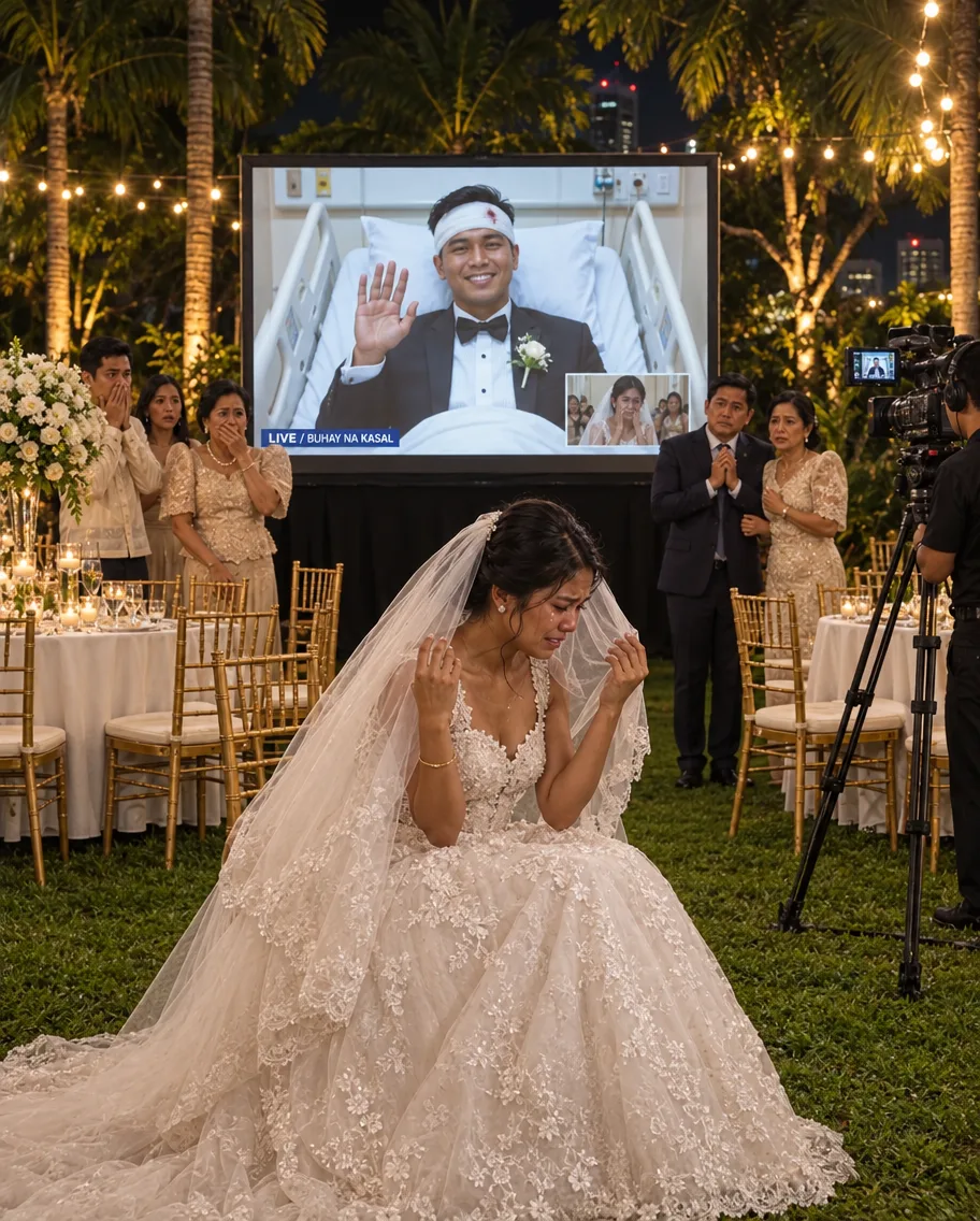 HINDI SINIPOT NG GROOM ANG KANYANG BRIDE SA ARAW NG KASAL KAYA INAKALA NG LAHAT AY "RUNAWAY GROOM" ITO PERO TUMIGIL ANG MUNDO NG MGA BISITA NANG IPALABAS SA LED SCREEN ANG ISANG LIVE VIDEO MULA SA OSPITAL