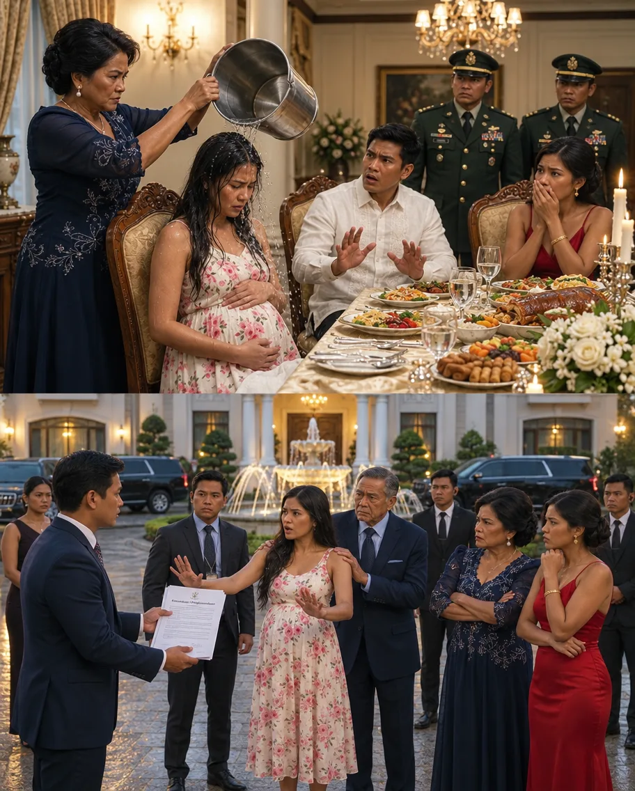 PINAGTAWANAN NILA ANG LAKI NG TIYAN KO AT BINUHUSAN NG ISANG BALDE NG MARUMING TUBIG SA HARAP NG DAAN-DAANG ELITISTA—PERO NAMUTLA SILA NANG DUMATING ANG MGA ABOGADO UPANG ILANTAD NA AKO ANG TUNAY NA MAY-ARI NG BUONG MANSYON