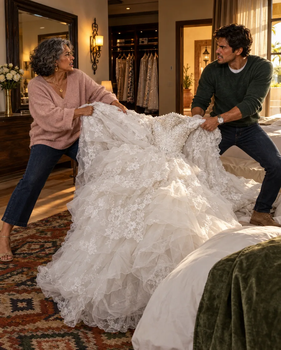 MI HIJA DEJÓ SU VESTIDO DE NOVIA CONMIGO DESPUÉS DE CANCELAR LA BODA — TRES MESES DESPUÉS, SU EX APARECIÓ EN MI PUERTA PARA RECUPERARLO
