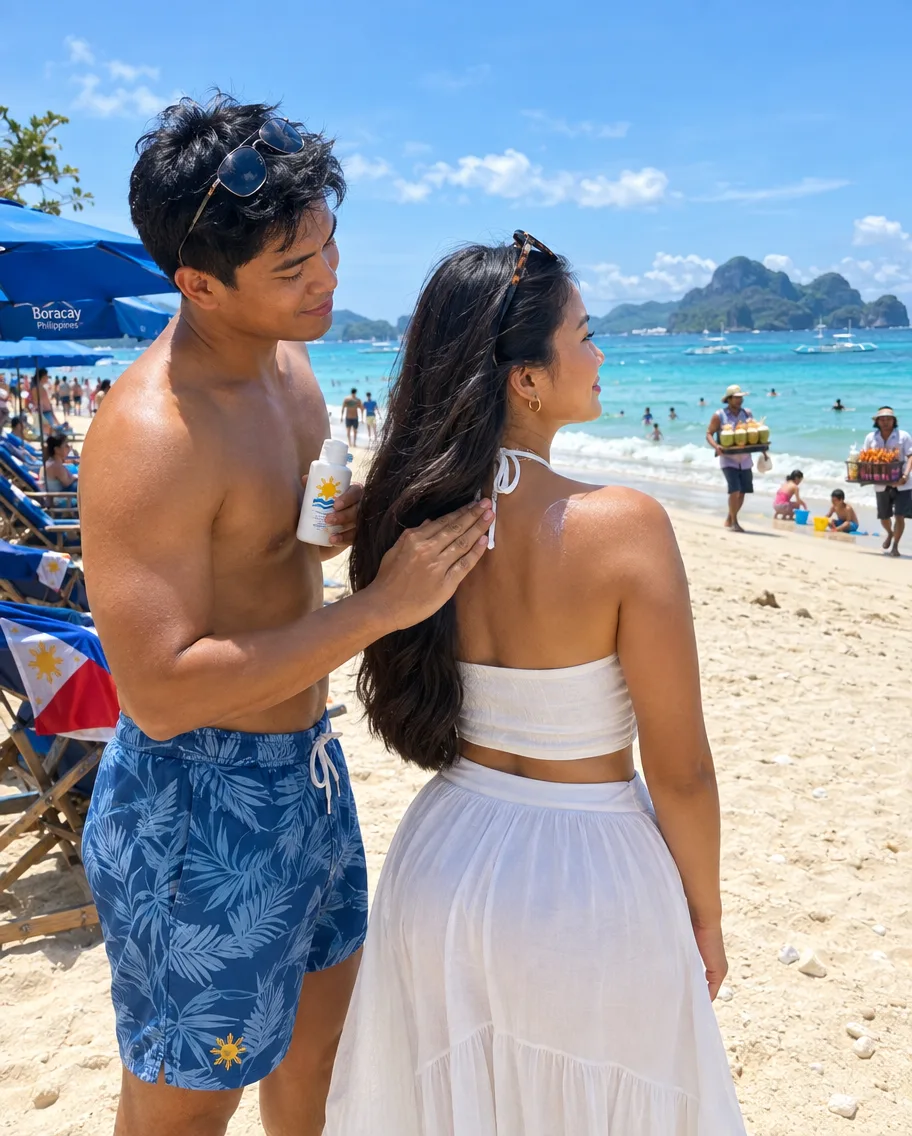 MASAMA RAW ANG PAKIRAMDAM NG ASAWA KO KAYA HINDI NIYA MALAGYAN NG SUNSCREEN ANG LIKOD KO—PERO NANG DUMATING ANG MAGANDA NIYANG BOSS, BIGLA SIYANG GUMALING