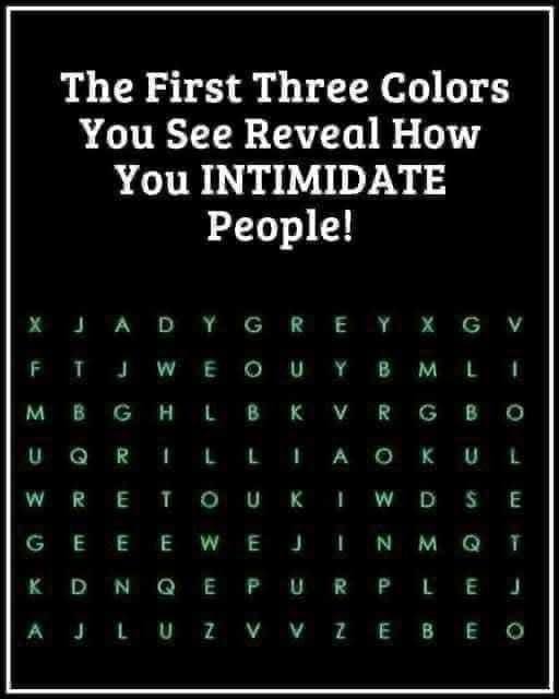 Color test, First color you see can say a lot about you.