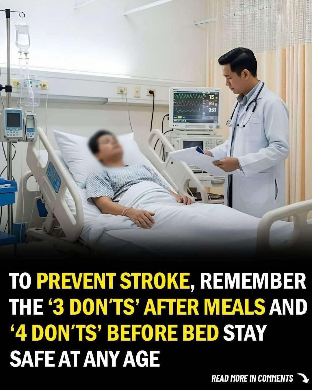 Stroke prevention tips, 3 habits to avoid after eating and 4 before bedtime